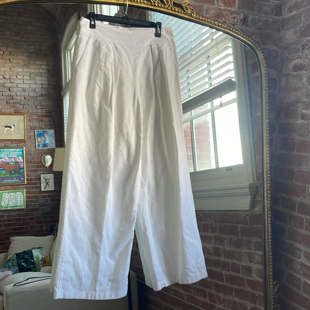 Abercrombie & Fitch Wide Leg Linen Pants